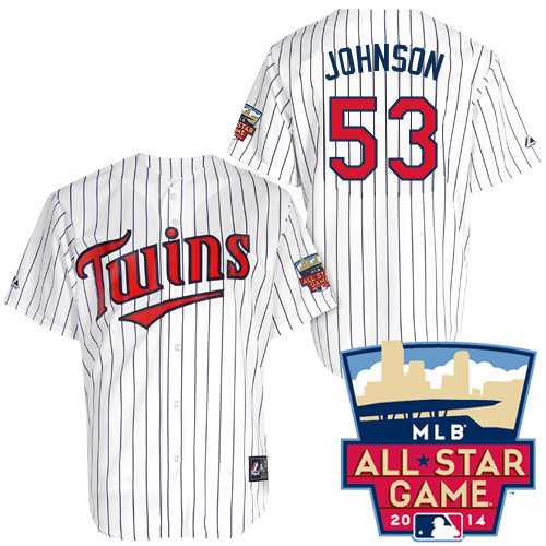 Kris Johnson #53 Youth Baseball Jersey-Minnesota Twins Authentic 2014 ALL Star Home White Cool Base MLB Jersey